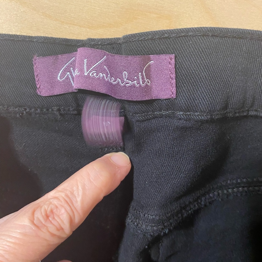 Gloria Vanderbilt Black Straight-Leg Women's Jeans 12 (QQ) - Picture 4 of 7